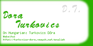 dora turkovics business card