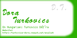 dora turkovics business card